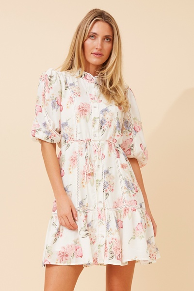 BERTINA FLORAL SHORT DRESS