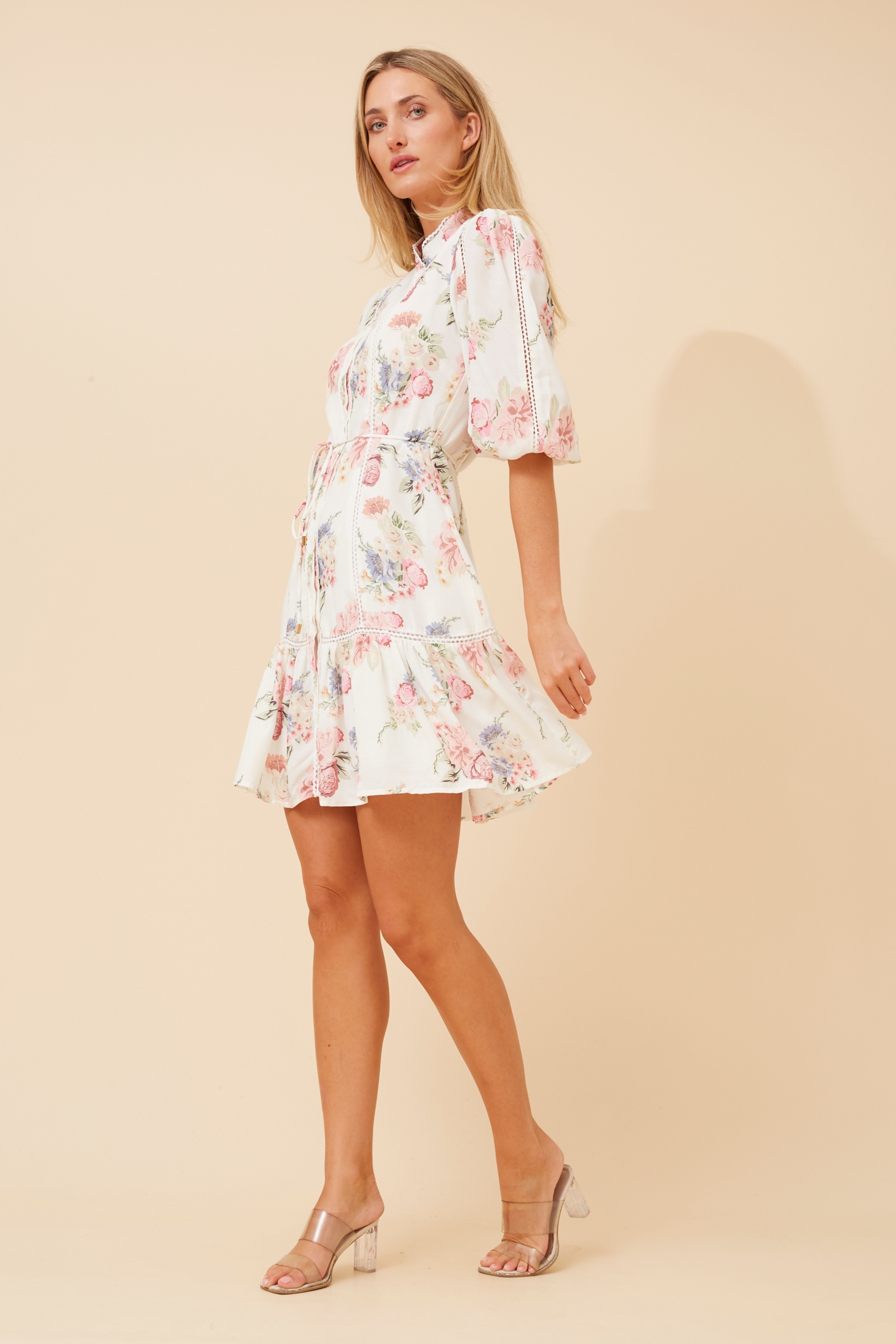 BERTINA FLORAL SHORT DRESS