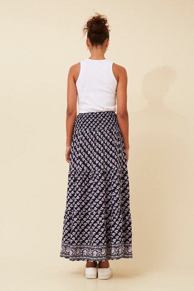 BETTINA BORDER PRINT MAXI SKIRT