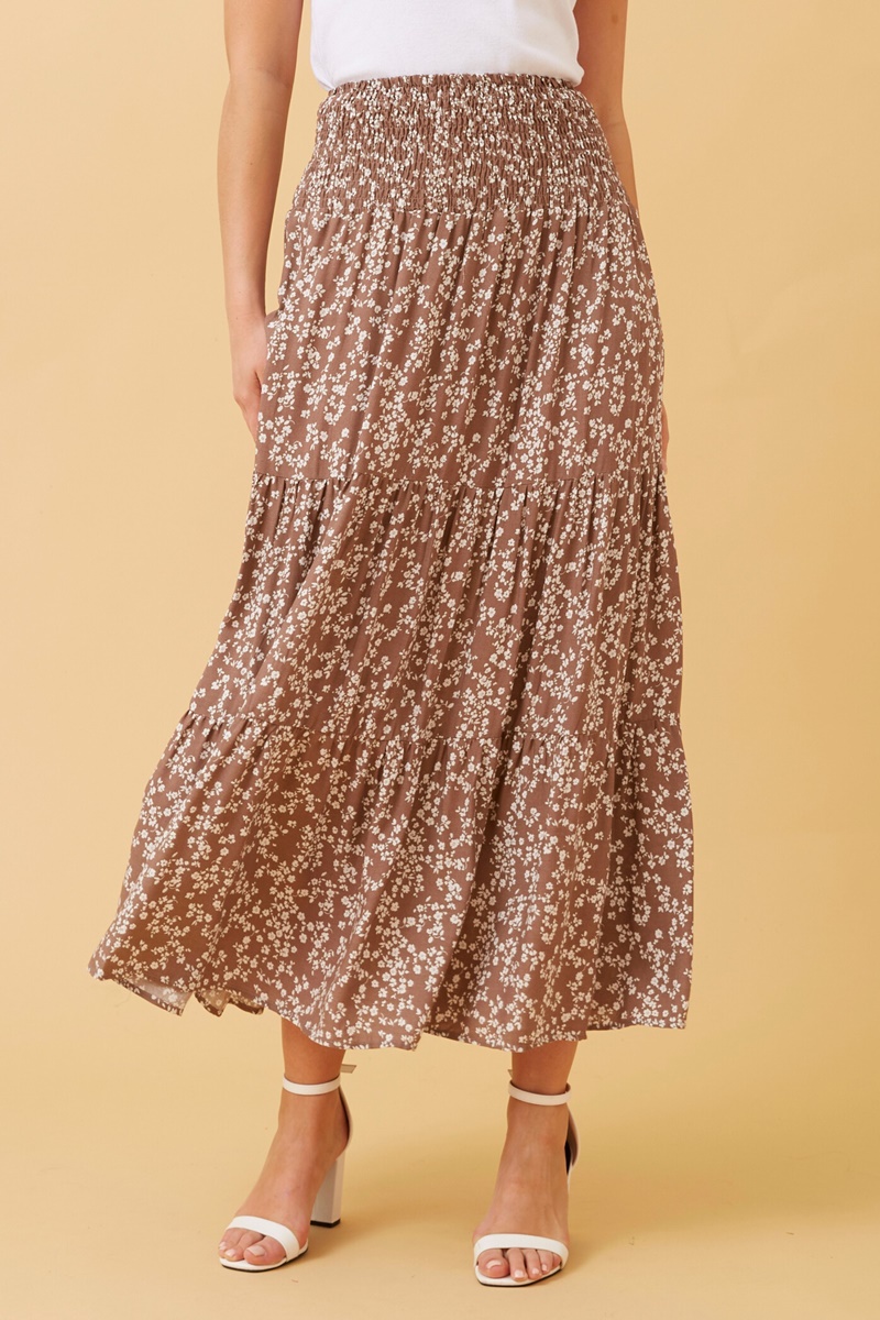 BETTINA FLORAL BOHO MAXI SKIRT BETTINA FLORAL BOHO MAXI SKIRT