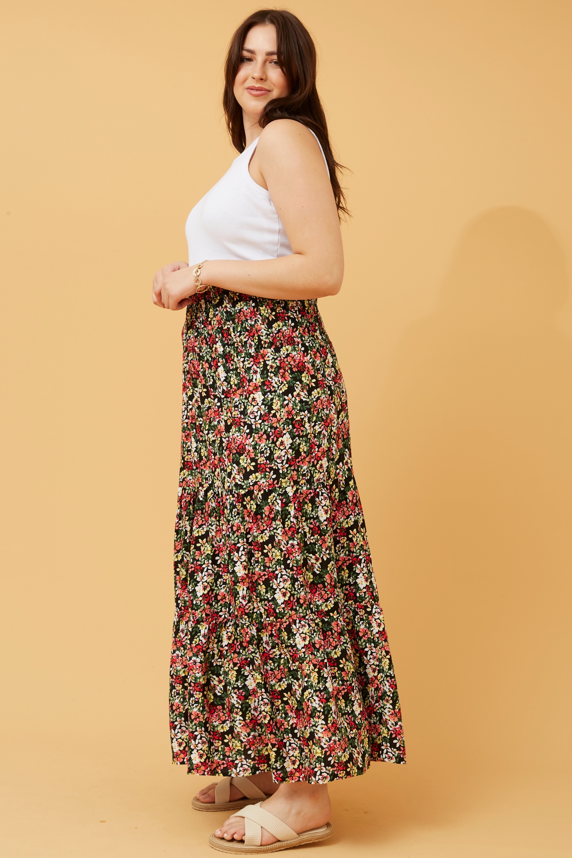 Plus size hotsell boho maxi skirt