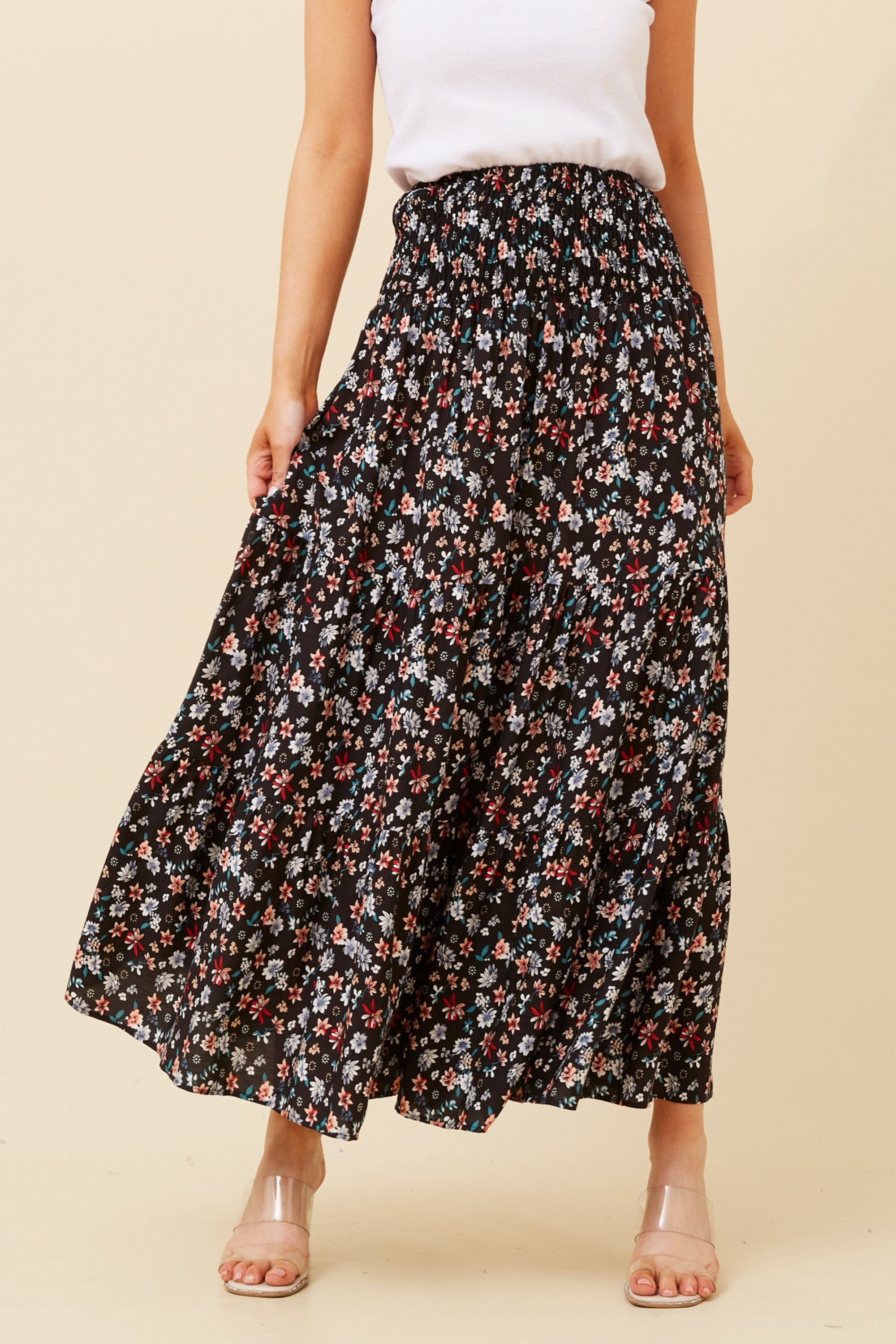 BETTINA FLORAL MAXI SKIRT