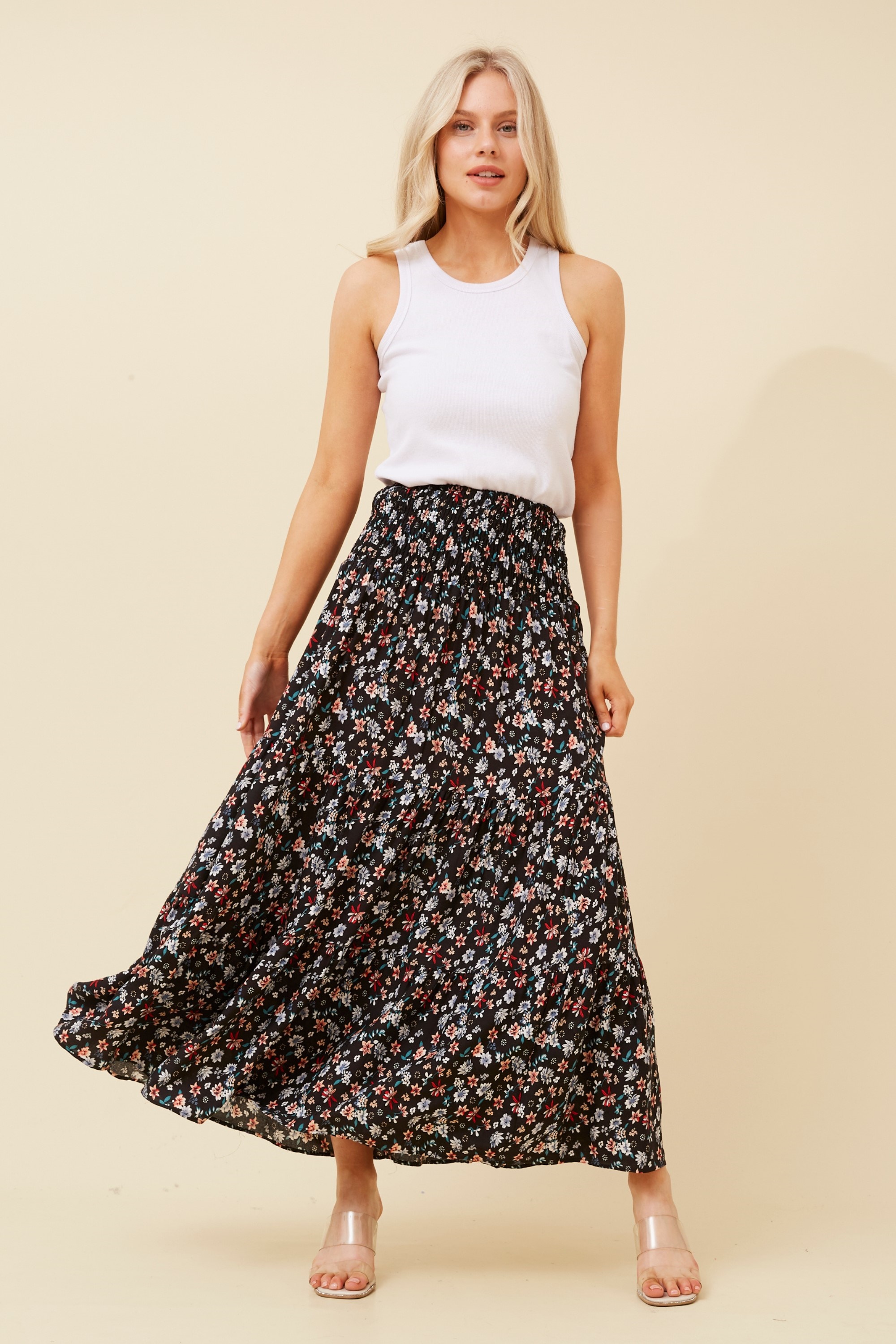 BETTINA FLORAL MAXI SKIRT