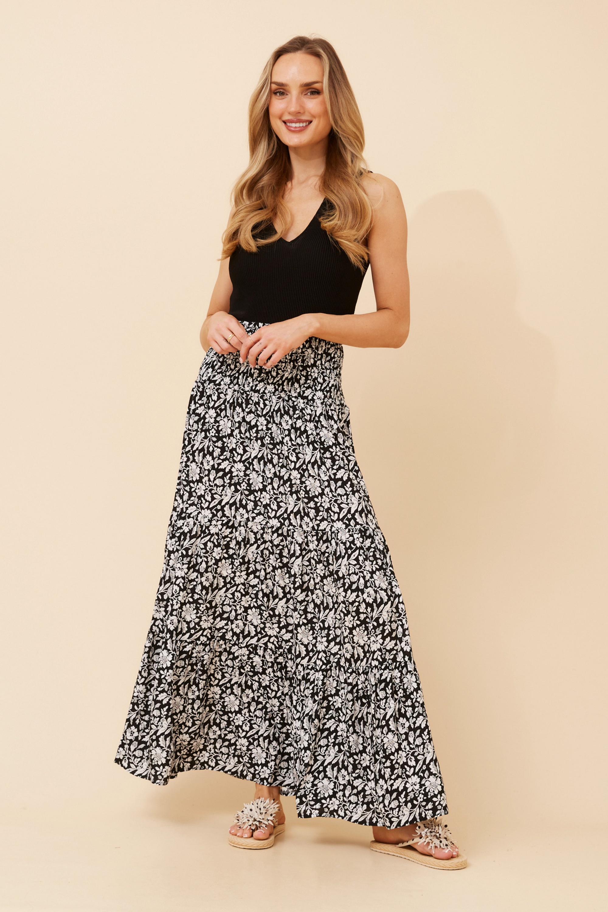 BETTINA FLORAL MAXI SKIRT