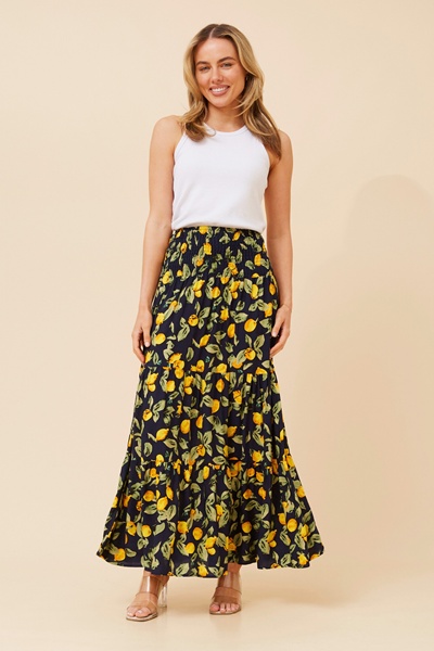 BETTINA LEMON PRINT SKIRT