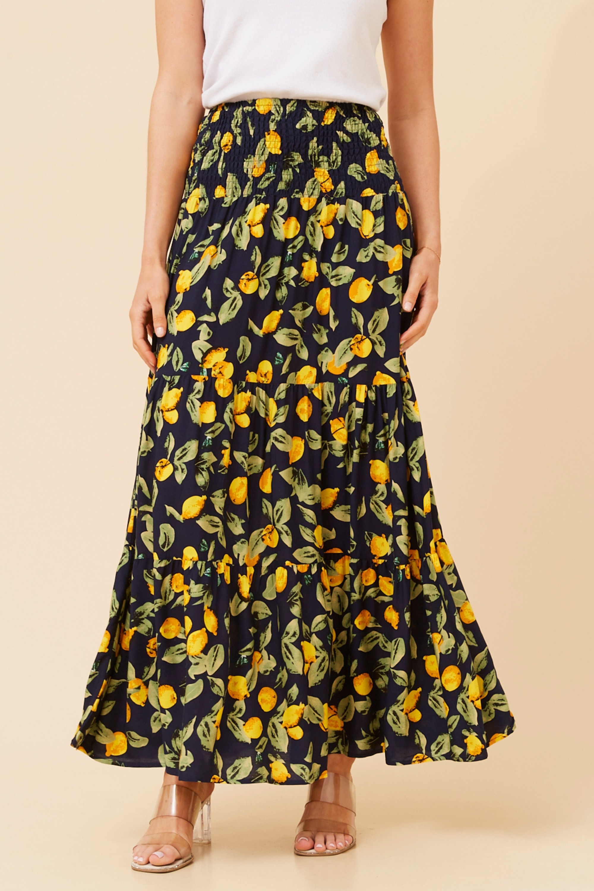 BETTINA LEMON PRINT SKIRT