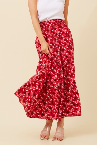 BETTINA SHIRRED WAIST MAXI SKIRT