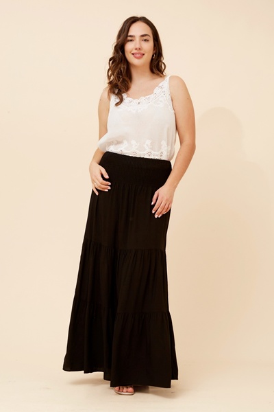 BETTINA SOLID MAXI SKIRT