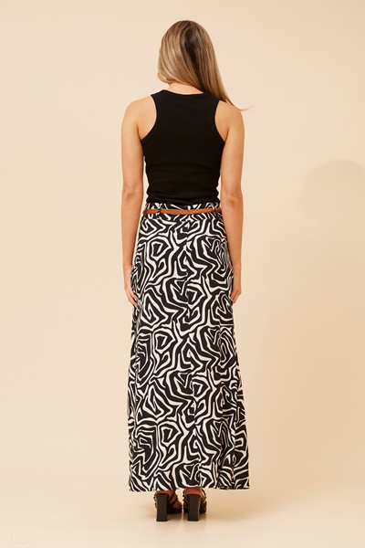 BETTY ABSTRACT PRINT MAXI SKIRT