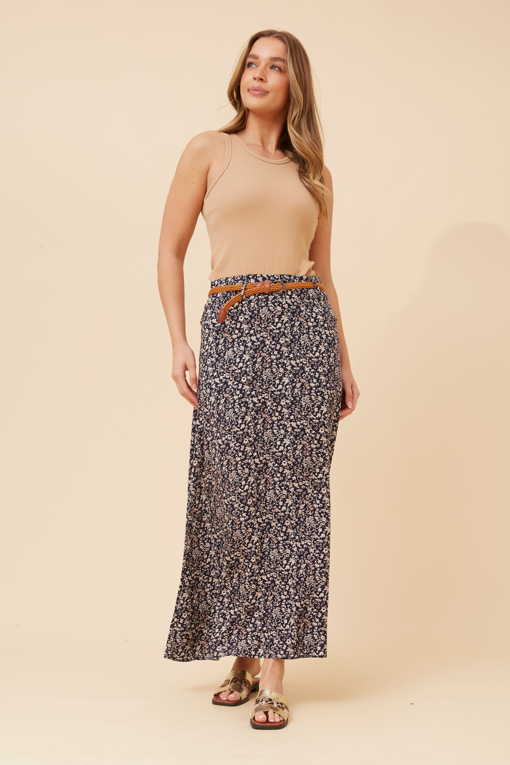 BETTY DITSY PRINT MAXI SKIRT