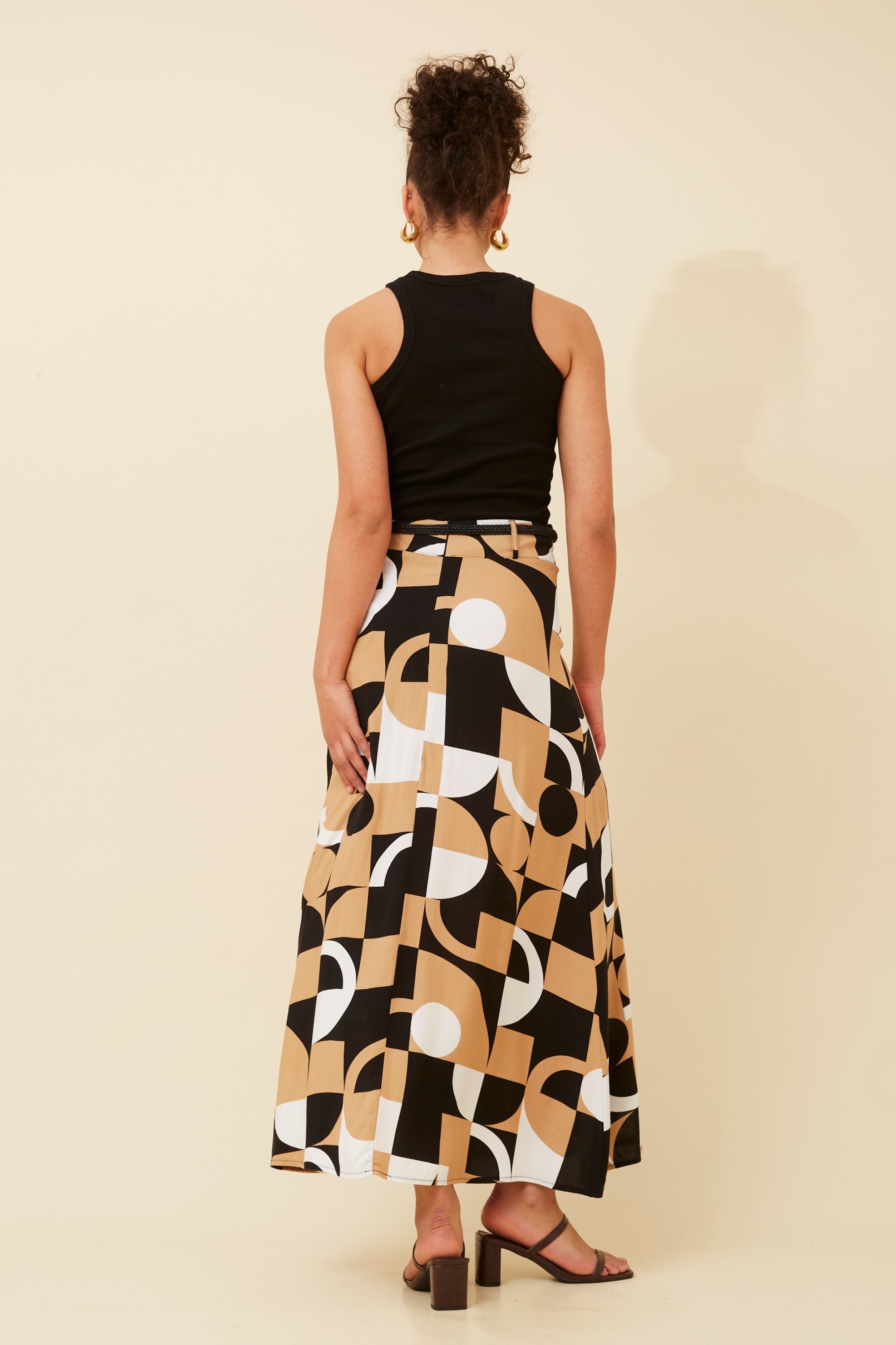 BETTY GEOMETRIC PRINT MAXI SKIRT