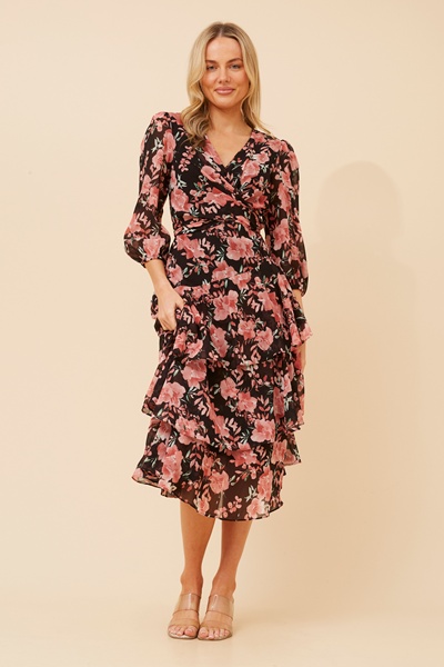 BIBIANA FLORAL MIDI DRESS