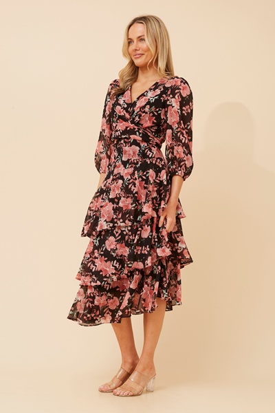 BIBIANA FLORAL MIDI DRESS
