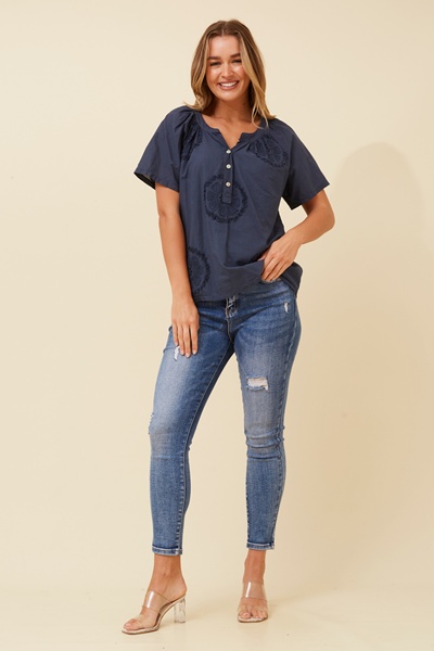 BIDDY EMBROIDERED TOP