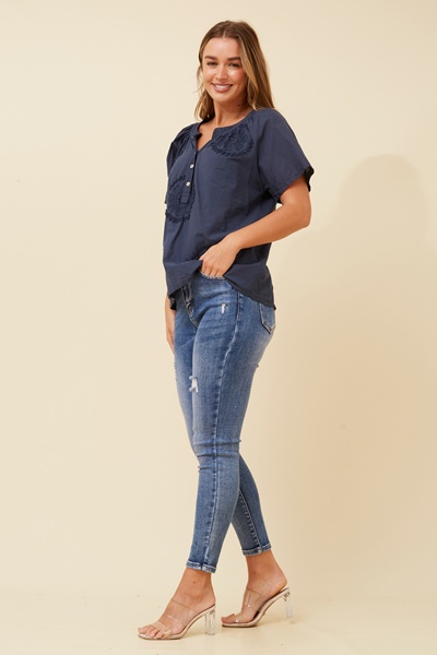 BIDDY EMBROIDERED TOP