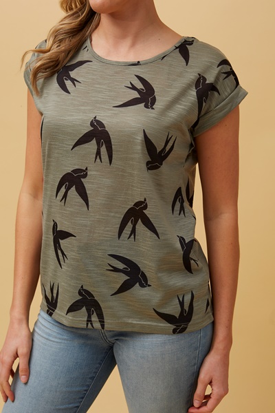 Bird Print Tee