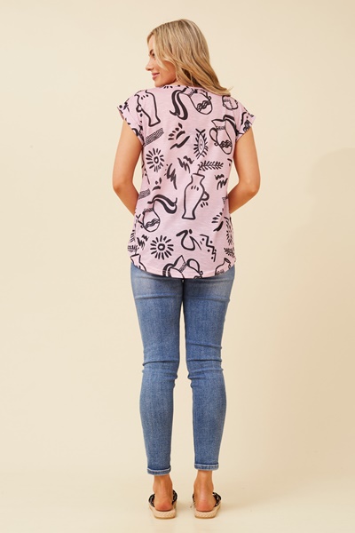 BIRDIE WANDERLUST PRINT TOP