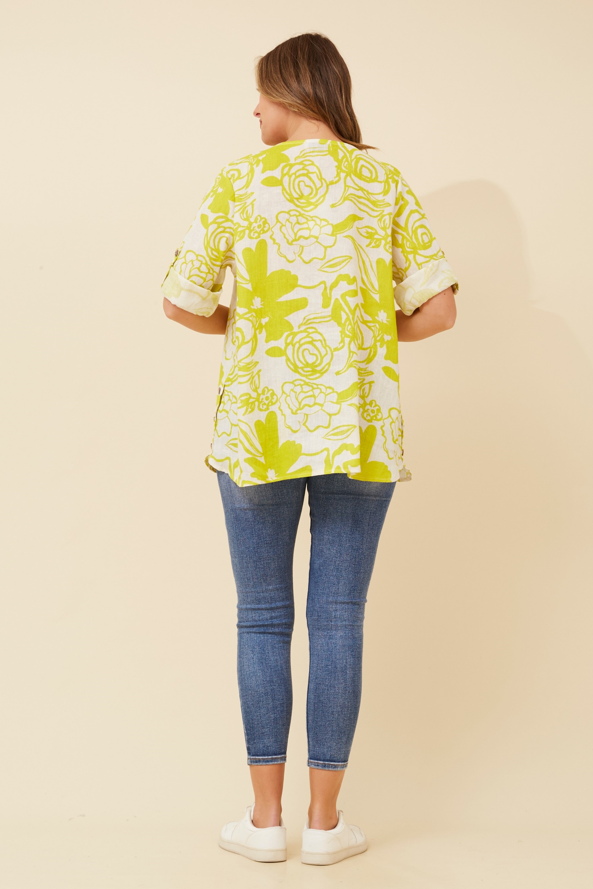 BLAKELY FLORAL LINEN TOP