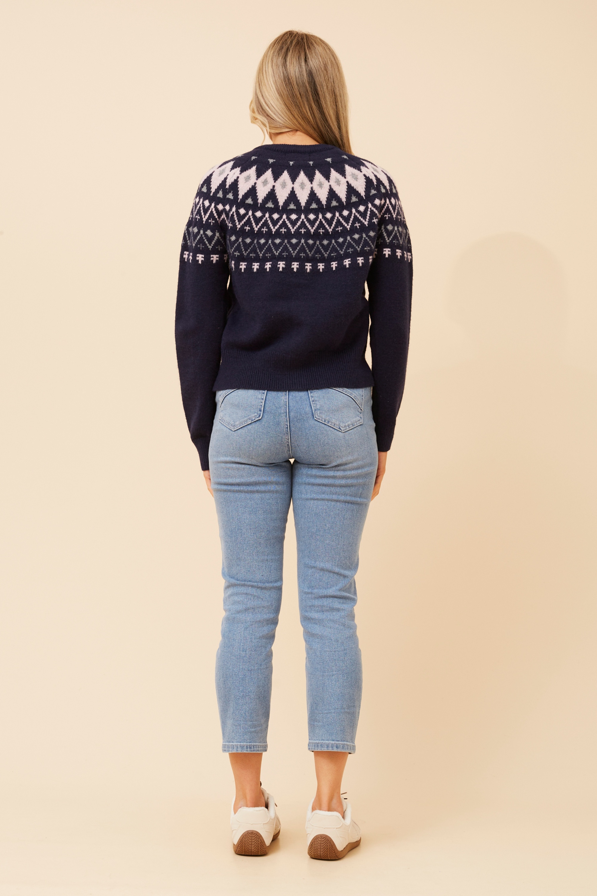 BLUETTA JACQUARD KNIT CARDIGAN