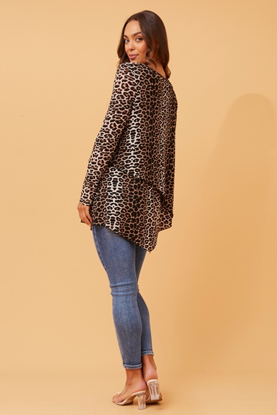 BOBBI ANIMAL PRINT DOUBLE LAYER TOP