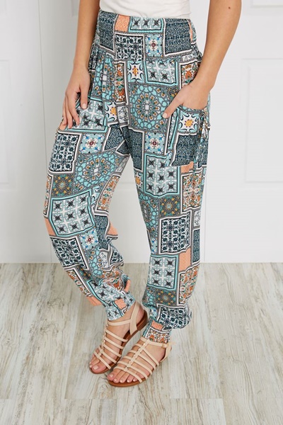 BOHO PRINT HAREM PANT | FEMME Connection