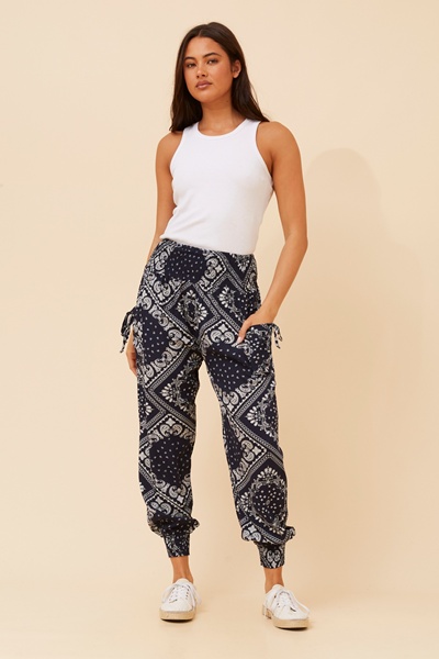 BOHO PRINT HAREM PANTS