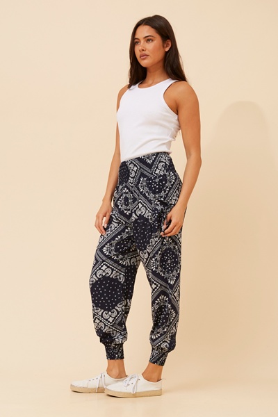 BOHO PRINT HAREM PANTS