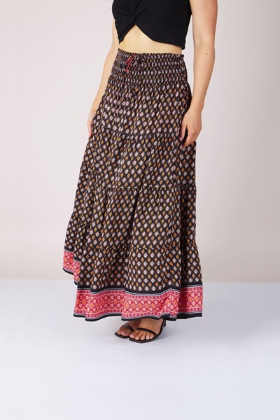 boho tiered skirt