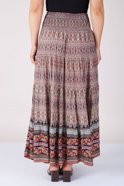 BOHO TIERED MAXI SKIRT | FEMME Connection