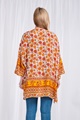Border print floral Kimono