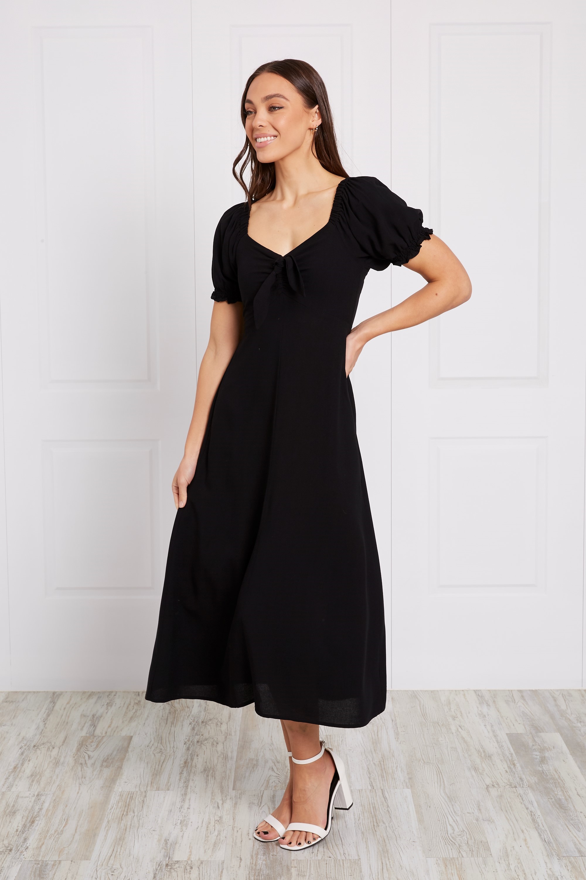 BOW FRONT MIDI DRESS & FEMME Connection