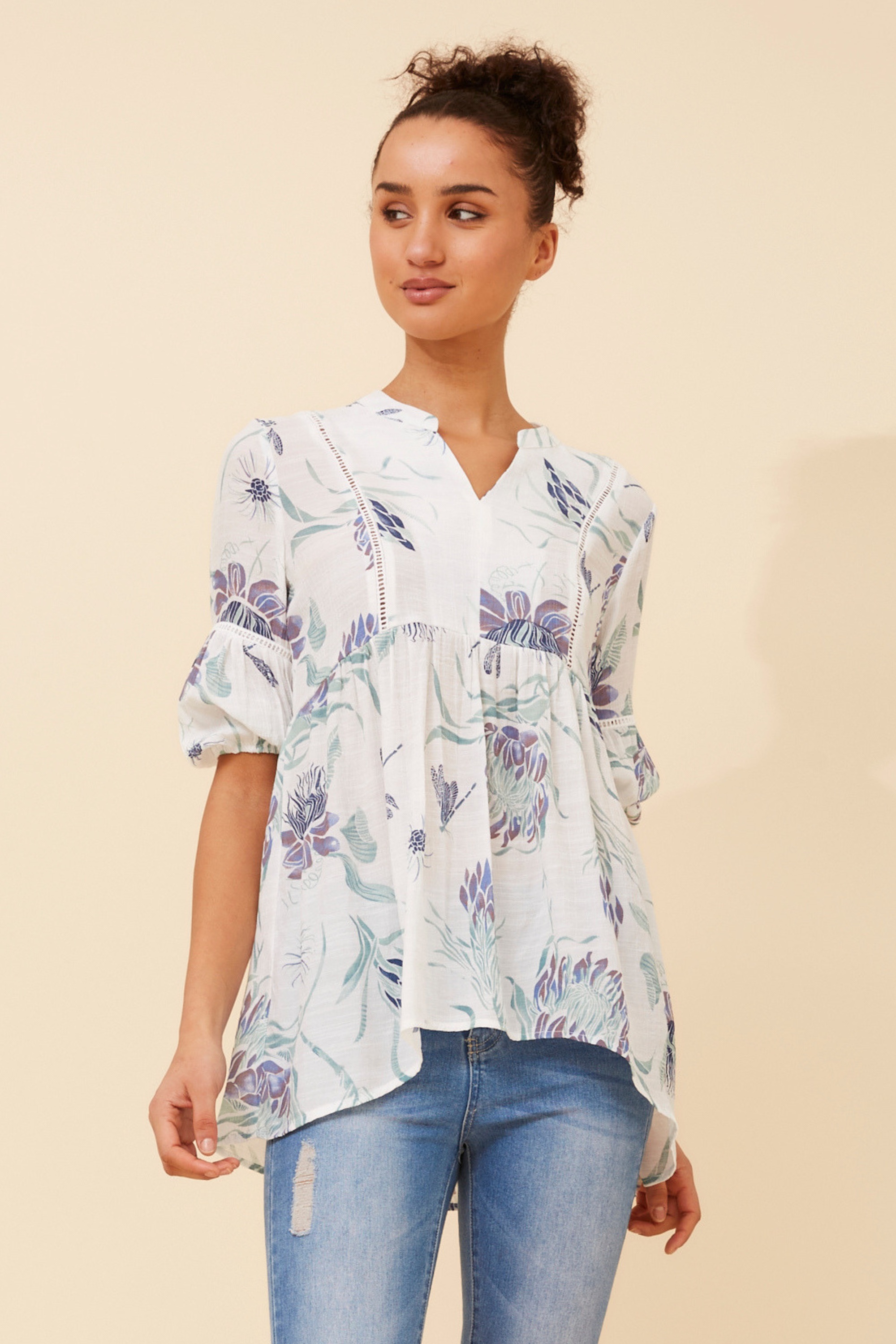 BRANDI FLORAL LACE TOP
