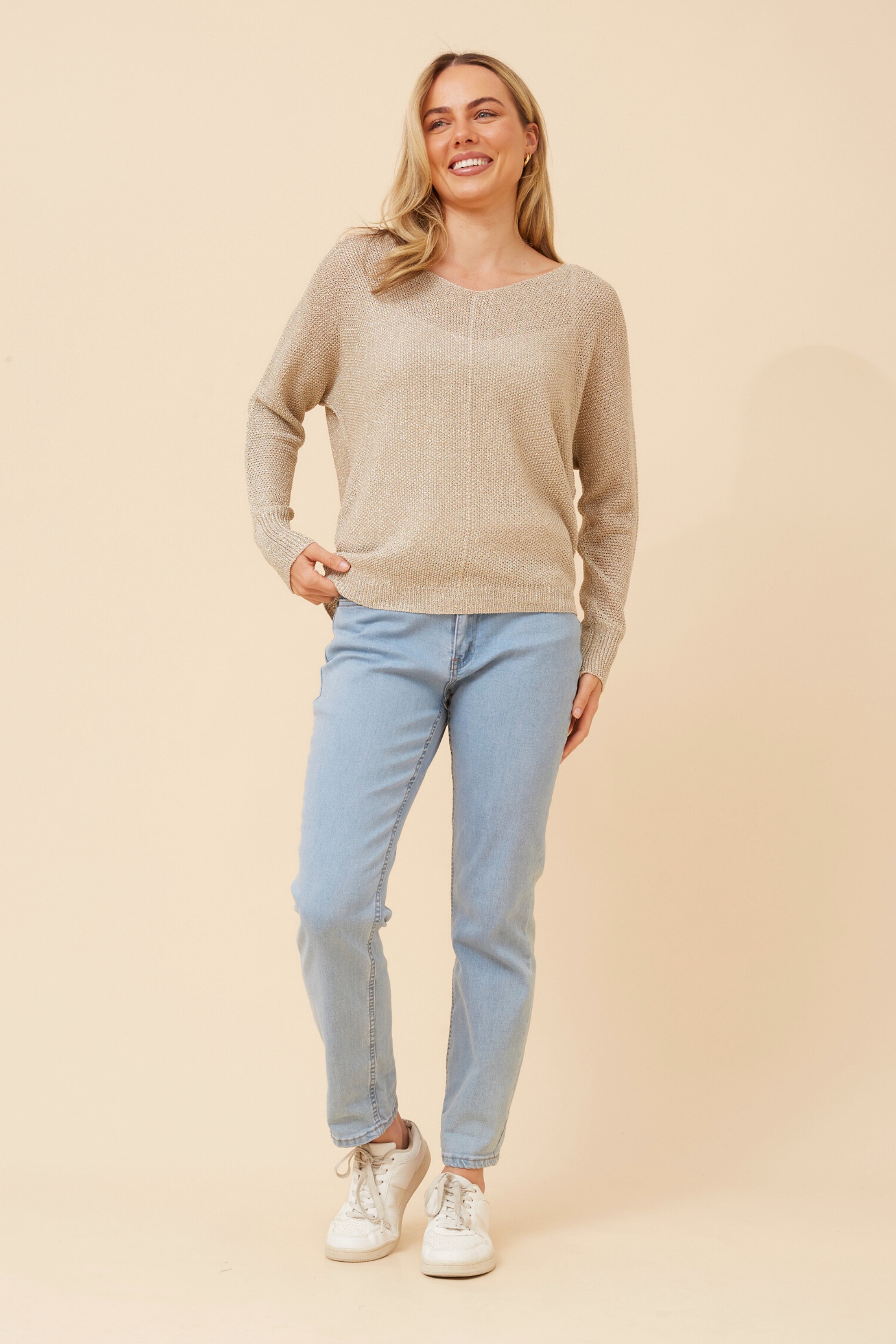 BRANWEN LUREX KNIT PULLOVER