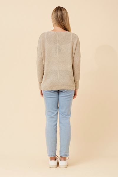 BRANWEN LUREX KNIT PULLOVER