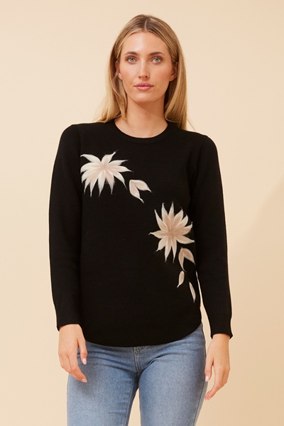 BRAY EMBRODERED KNIT PULLOVER
