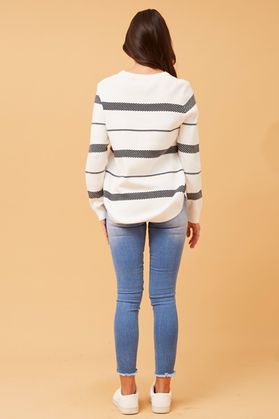 BRAY STRIPED KNIT JUMPER