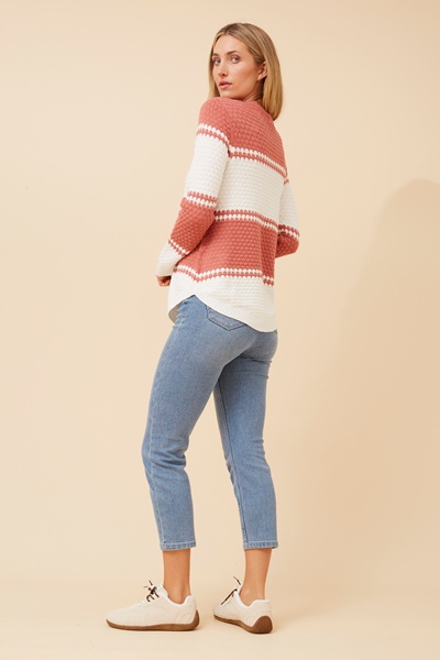BRAY STRIPED KNIT PULLOVER