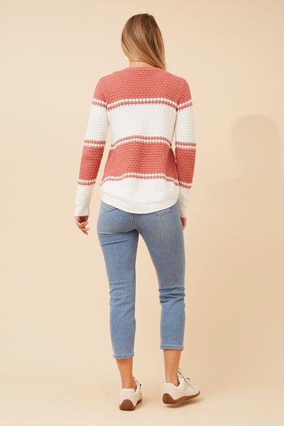 BRAY STRIPED KNIT PULLOVER