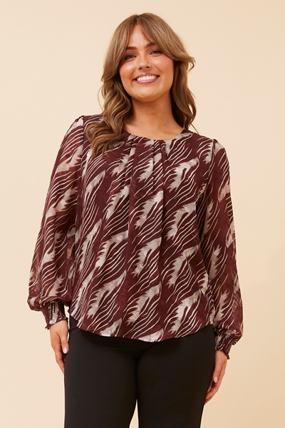 BREE ABSTRACT PRINT BLOUSE