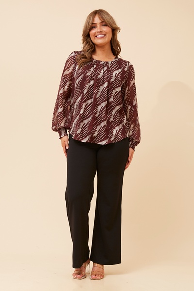 BREE ABSTRACT PRINT BLOUSE