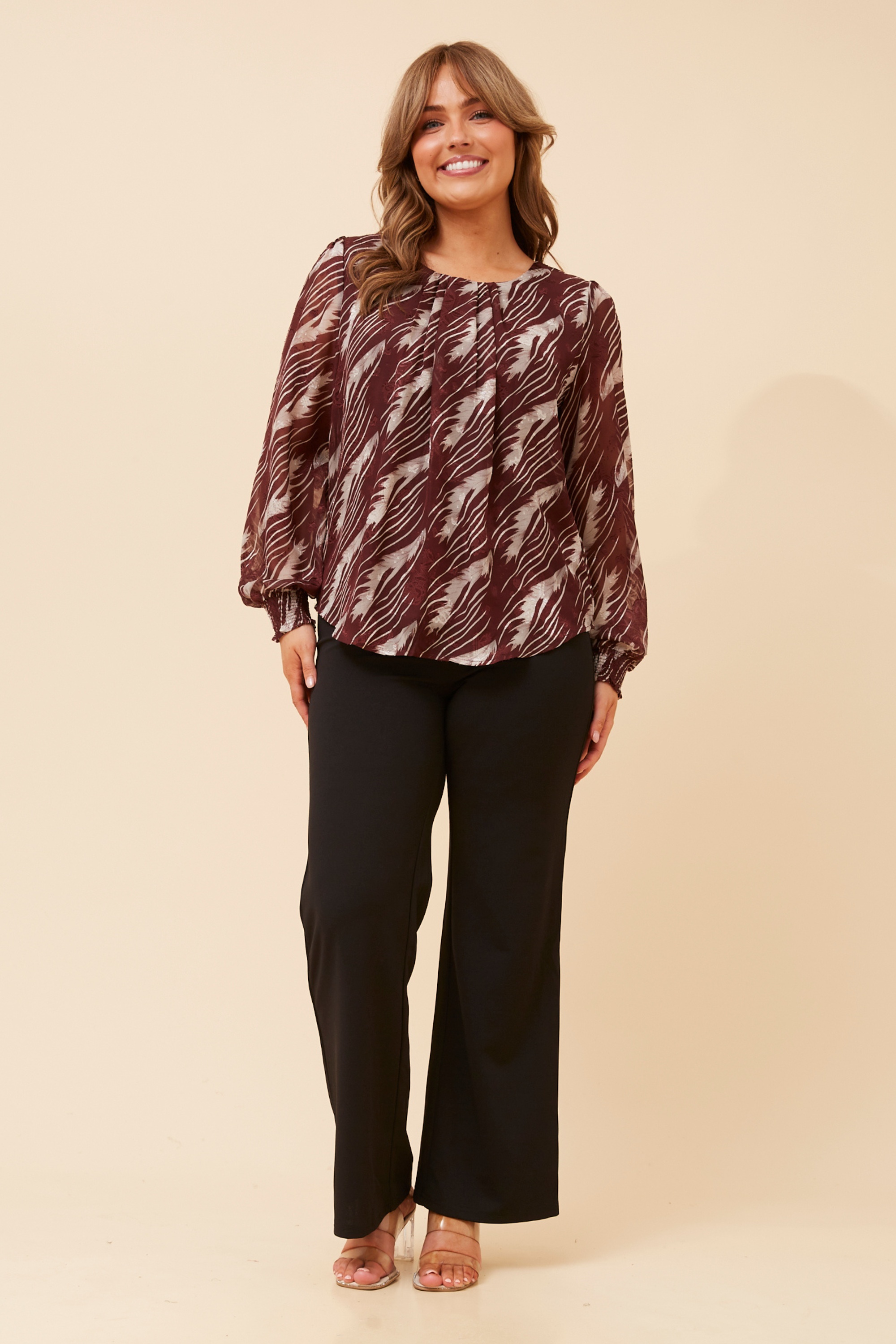 BREE ABSTRACT PRINT BLOUSE