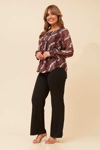 BREE ABSTRACT PRINT BLOUSE