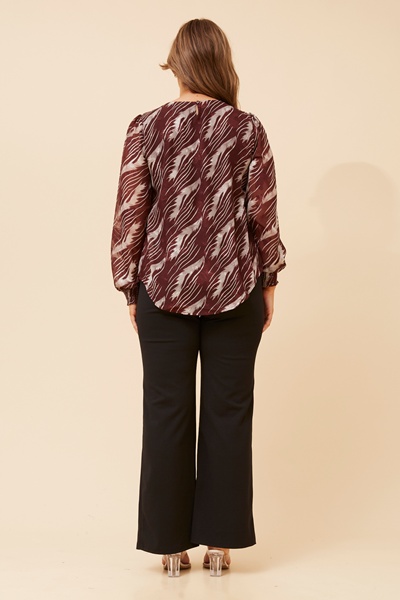 BREE ABSTRACT PRINT BLOUSE