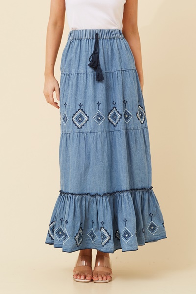 BREESHA BOHO MAXI SKIRT