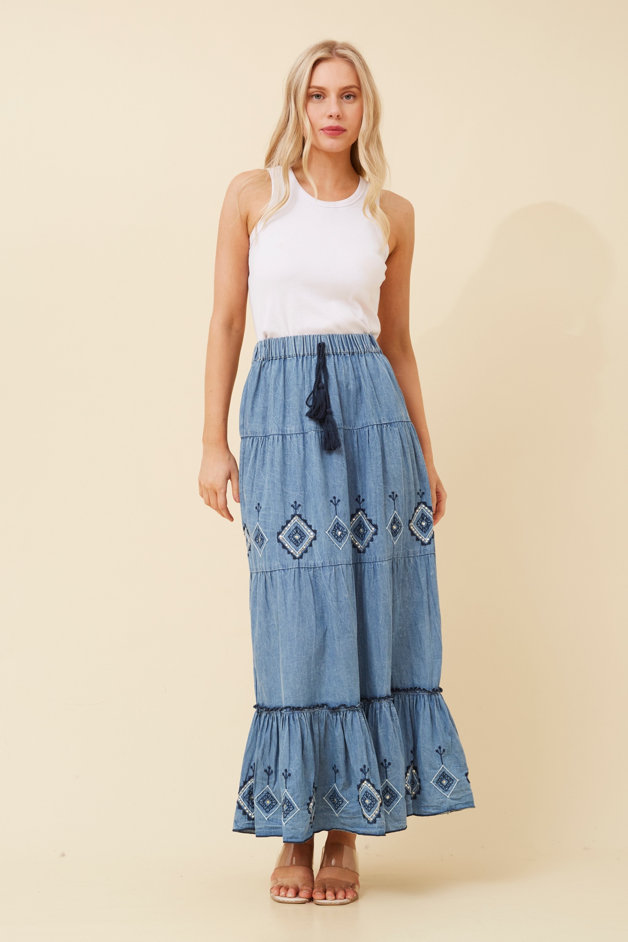 BREESHA BOHO MAXI SKIRT