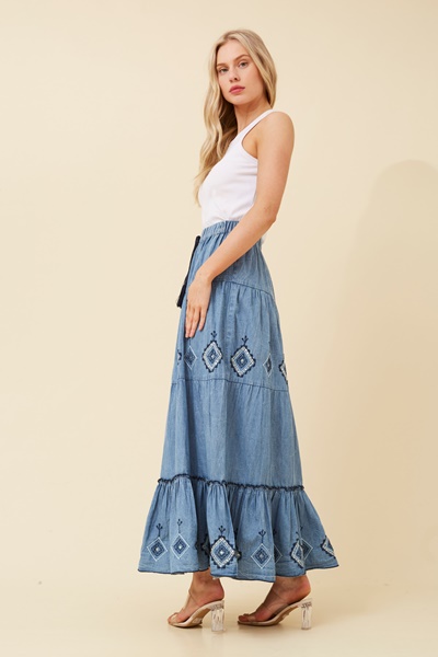 BREESHA BOHO MAXI SKIRT