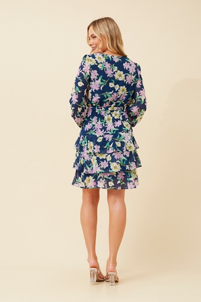 BRIGHTON FLORAL RUFFLE DRESS