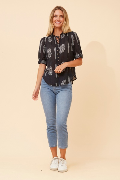 BRINLEY ABSTRACT PRINT TOP
