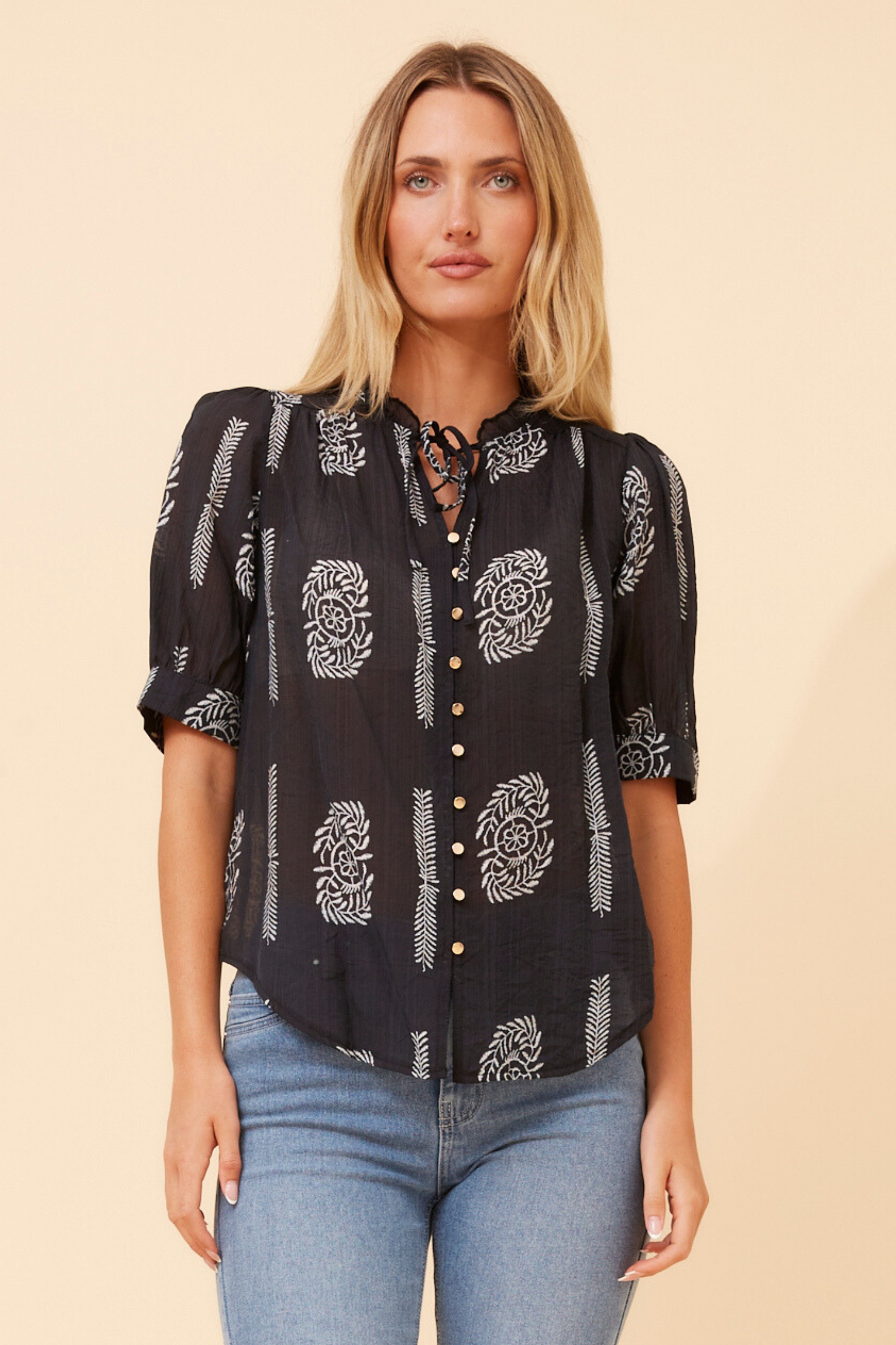 BRINLEY ABSTRACT PRINT TOP