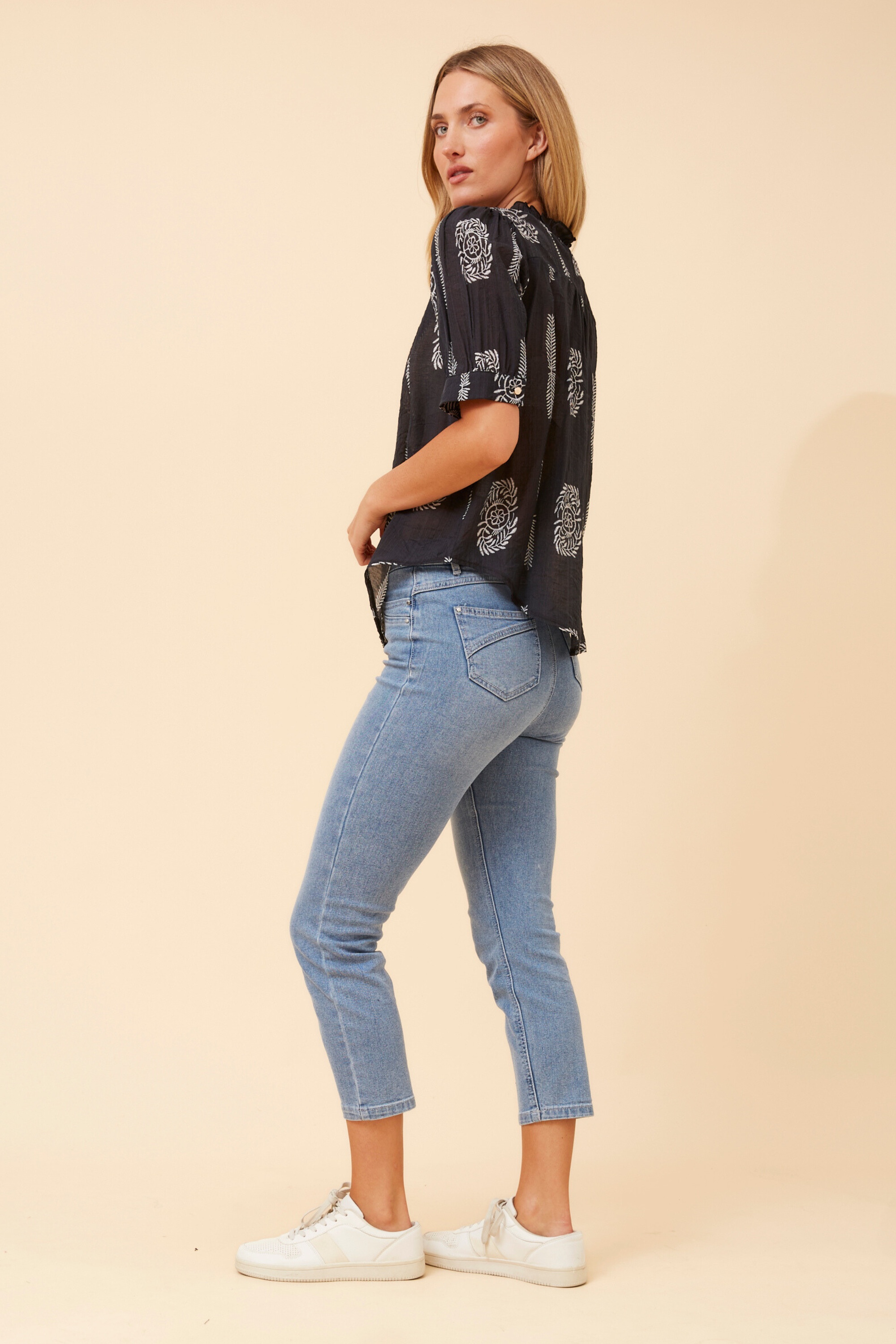 BRINLEY ABSTRACT PRINT TOP